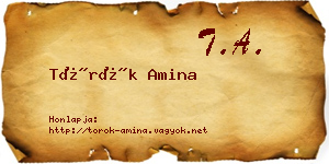 Török Amina névjegykártya