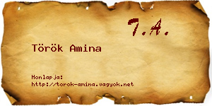 Török Amina névjegykártya